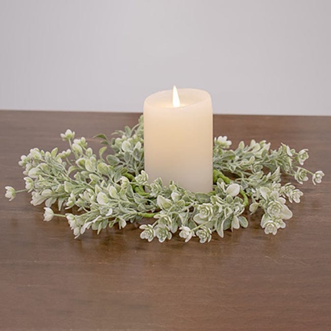 White Star Lavender Buds Candle Ring / Wreath 3.5&quot; Inner Diameter