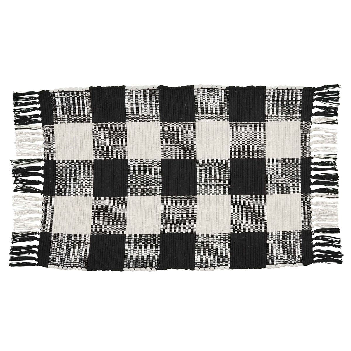 Wicklow Check in Black & Cream Woven rug 36" x 60" rectangle-Park Designs-The Village Merchant