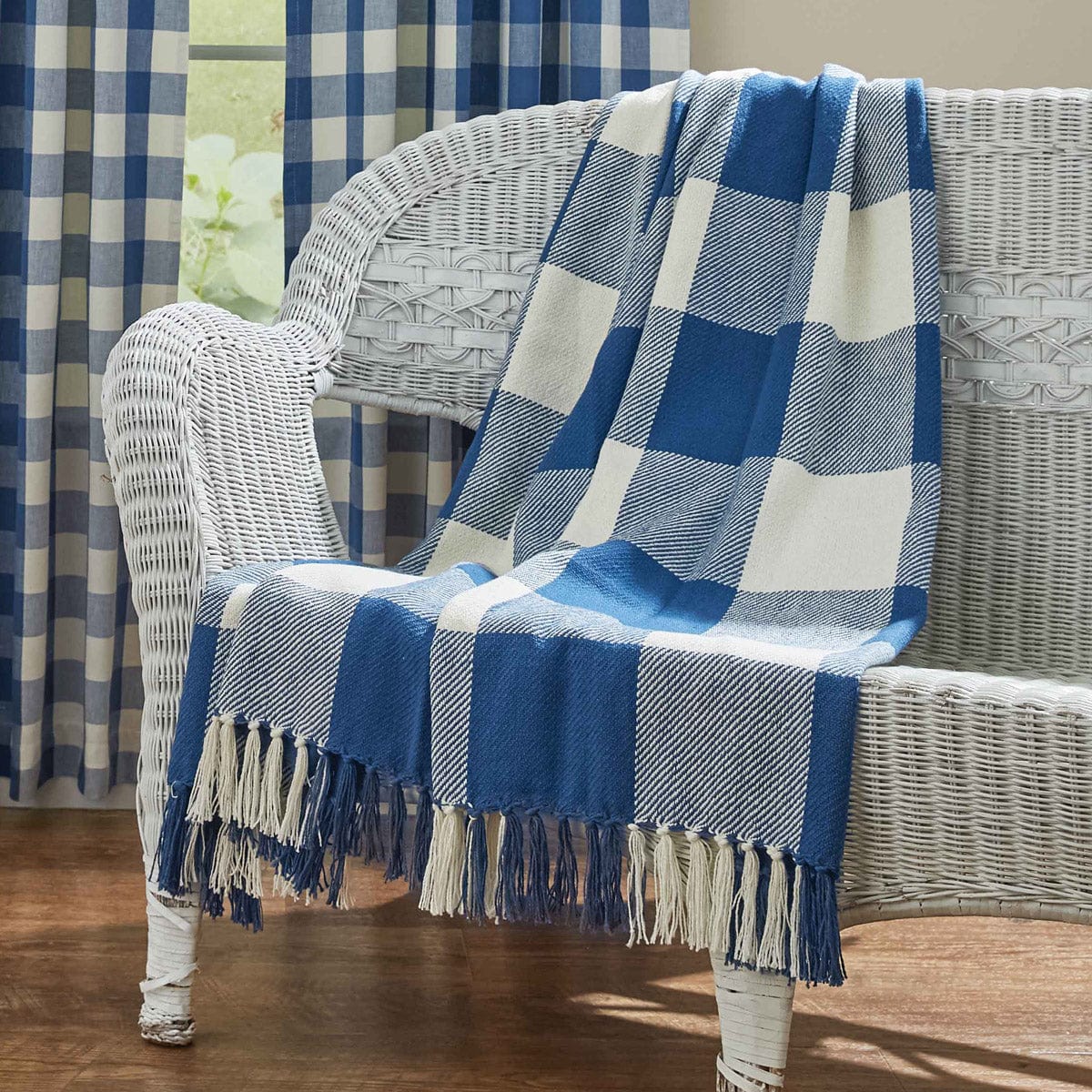 Wicklow Check in China Blue Throw 50" x 60"-Park Designs-The Village Merchant