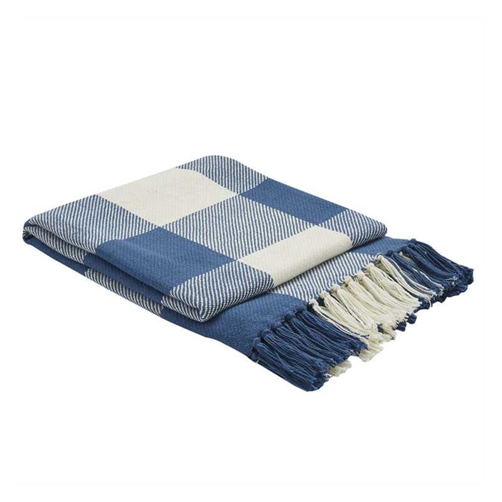 Wicklow Check in China Blue Throw 50&quot; x 60&quot;-Park Designs-The Village Merchant