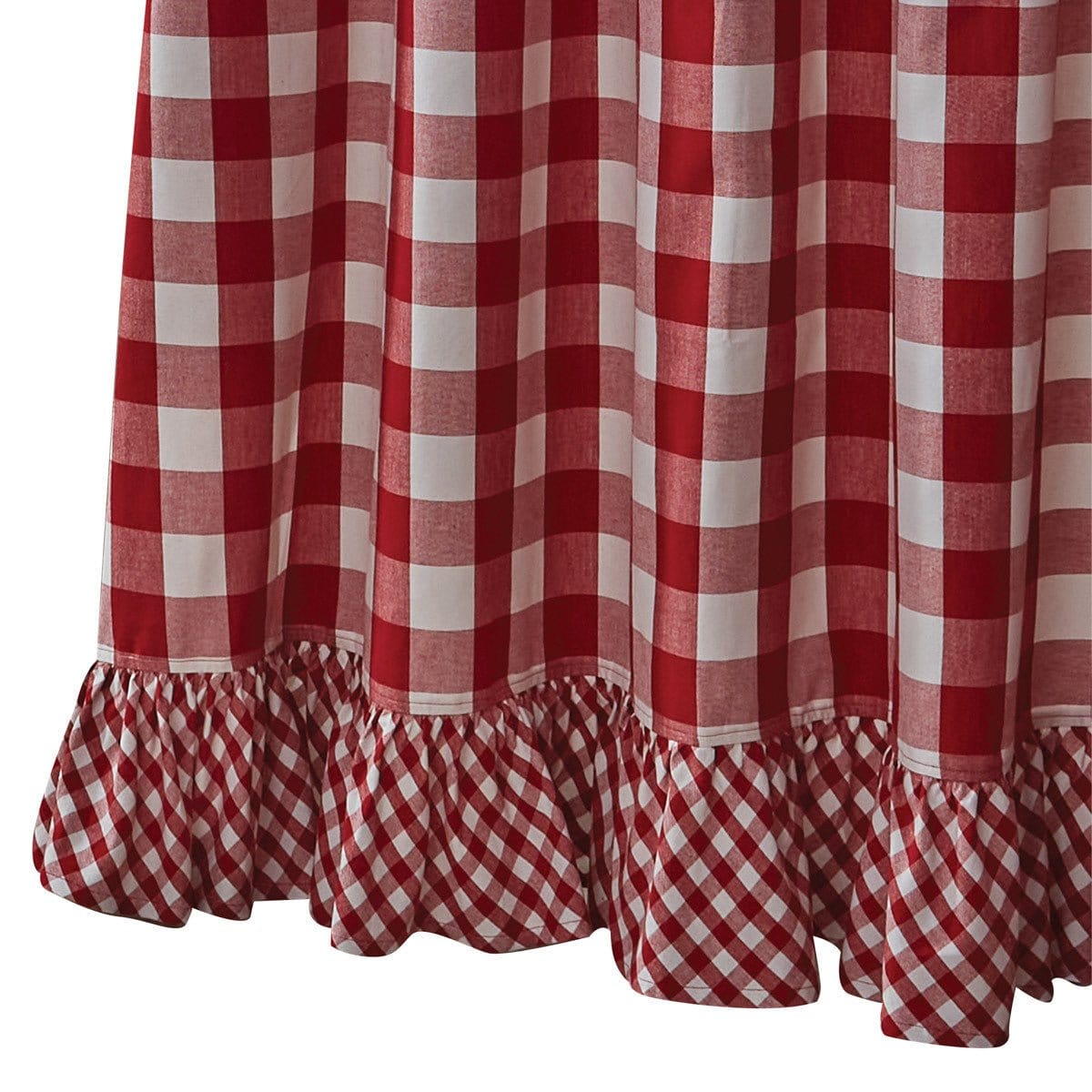 Wicklow Check in Red Shower Curtain-Park Designs-The Village Merchant