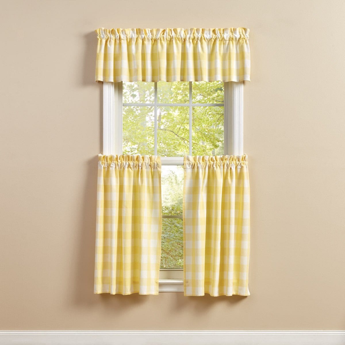 Wicklow Check in Yellow Valance Unlined-Park Designs-The Village Merchant