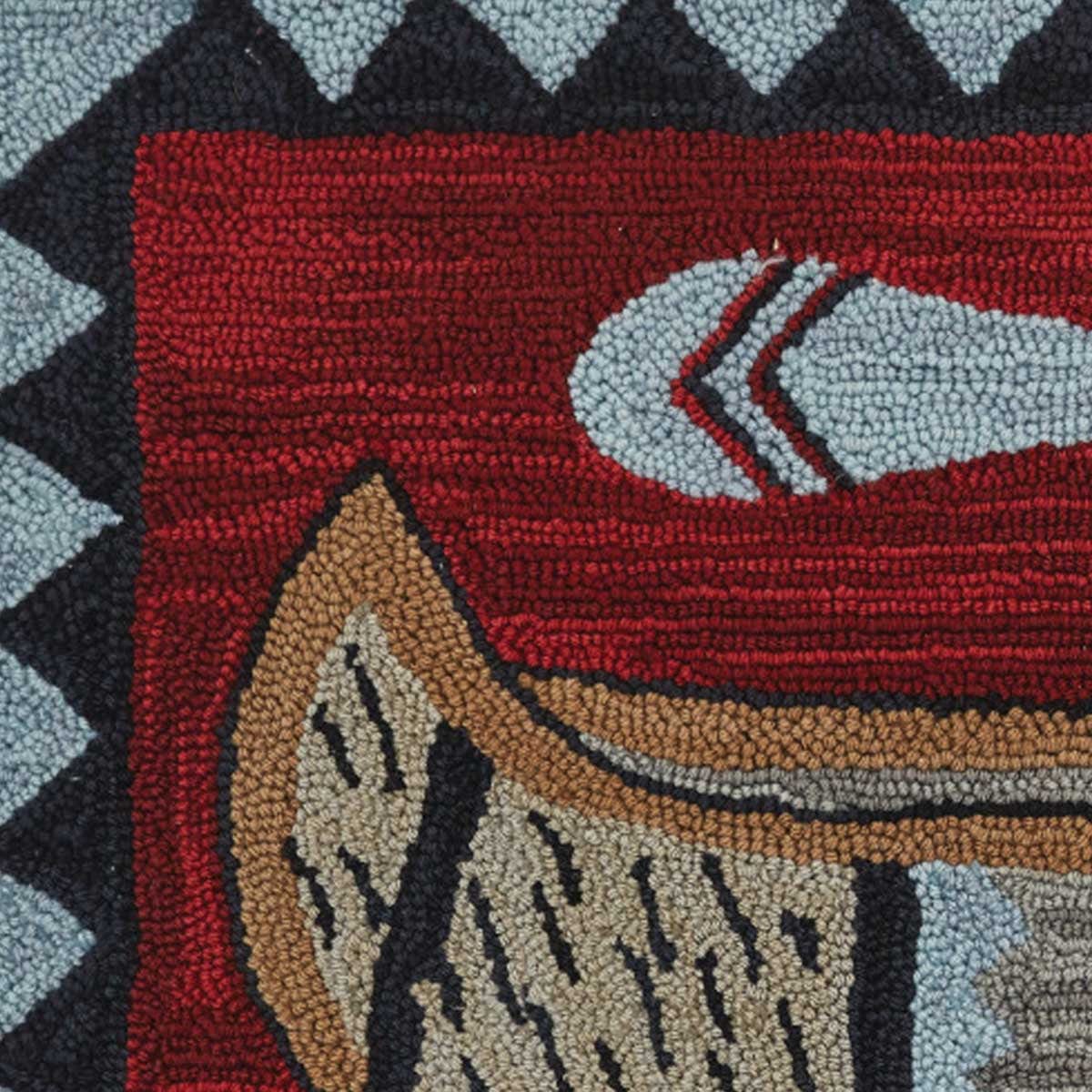 Wilderness Canoe Hooked Rug 24&quot; X 36&quot; Rectangle