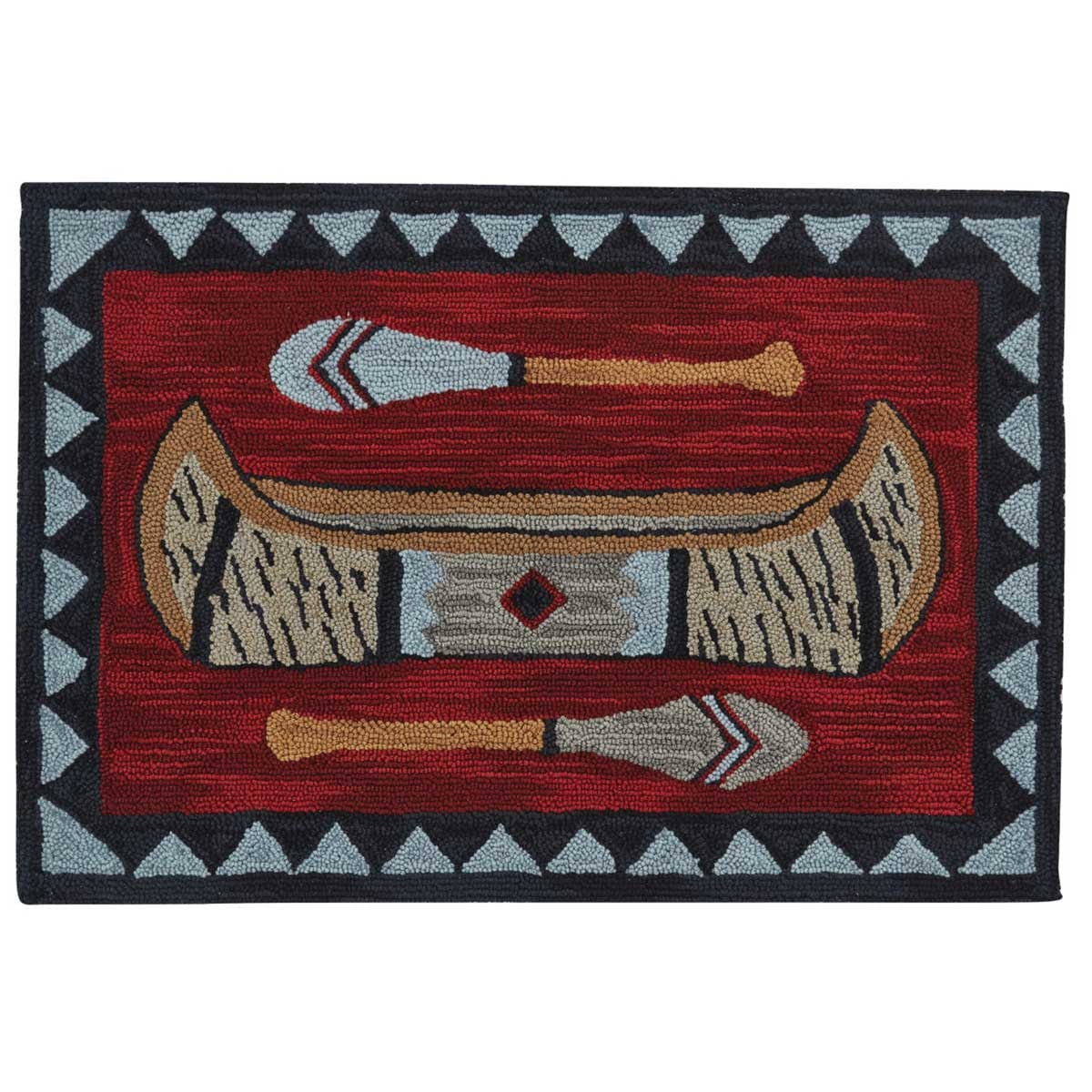 Wilderness Canoe Hooked Rug 24&quot; X 36&quot; Rectangle