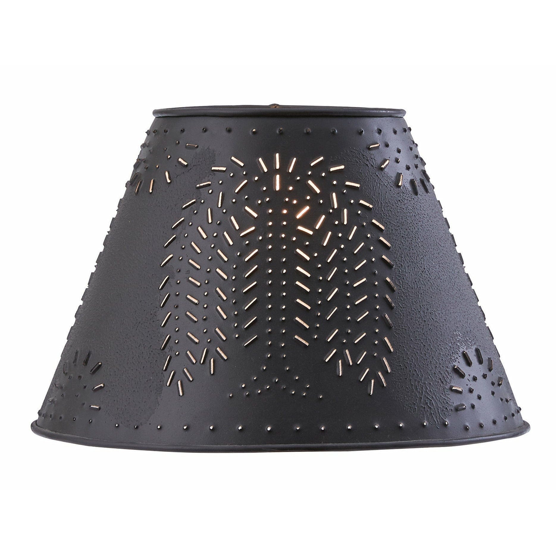 Willow In Black Punched Tin Lamp Shade 12" Diameter-Park Designs-The Village Merchant