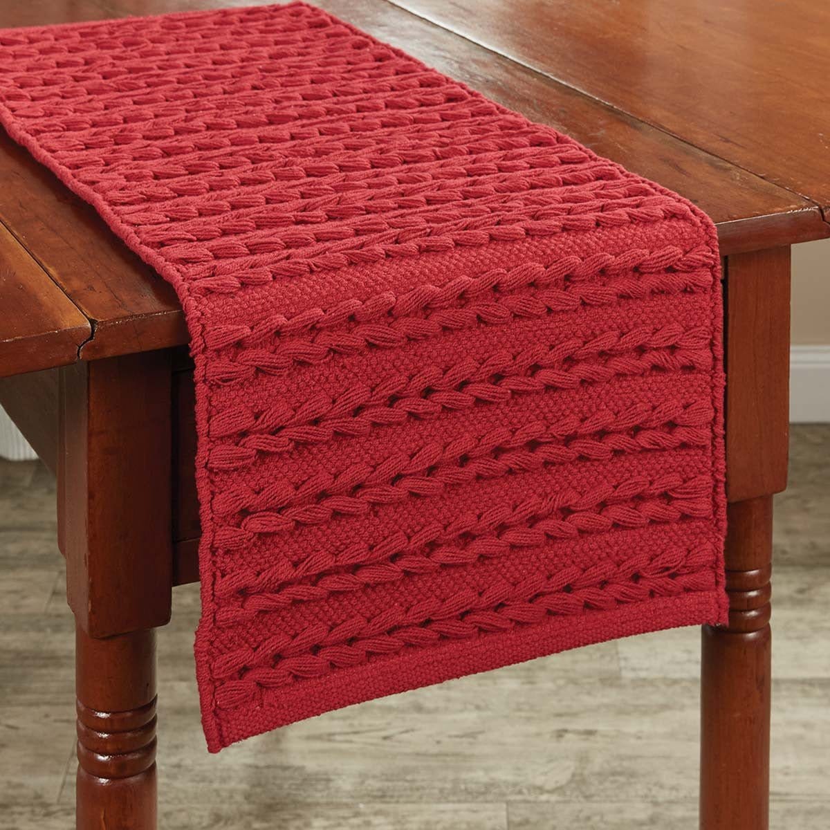 Winter Scarf Red Table Runner 36" Long-Park Designs-The Village Merchant