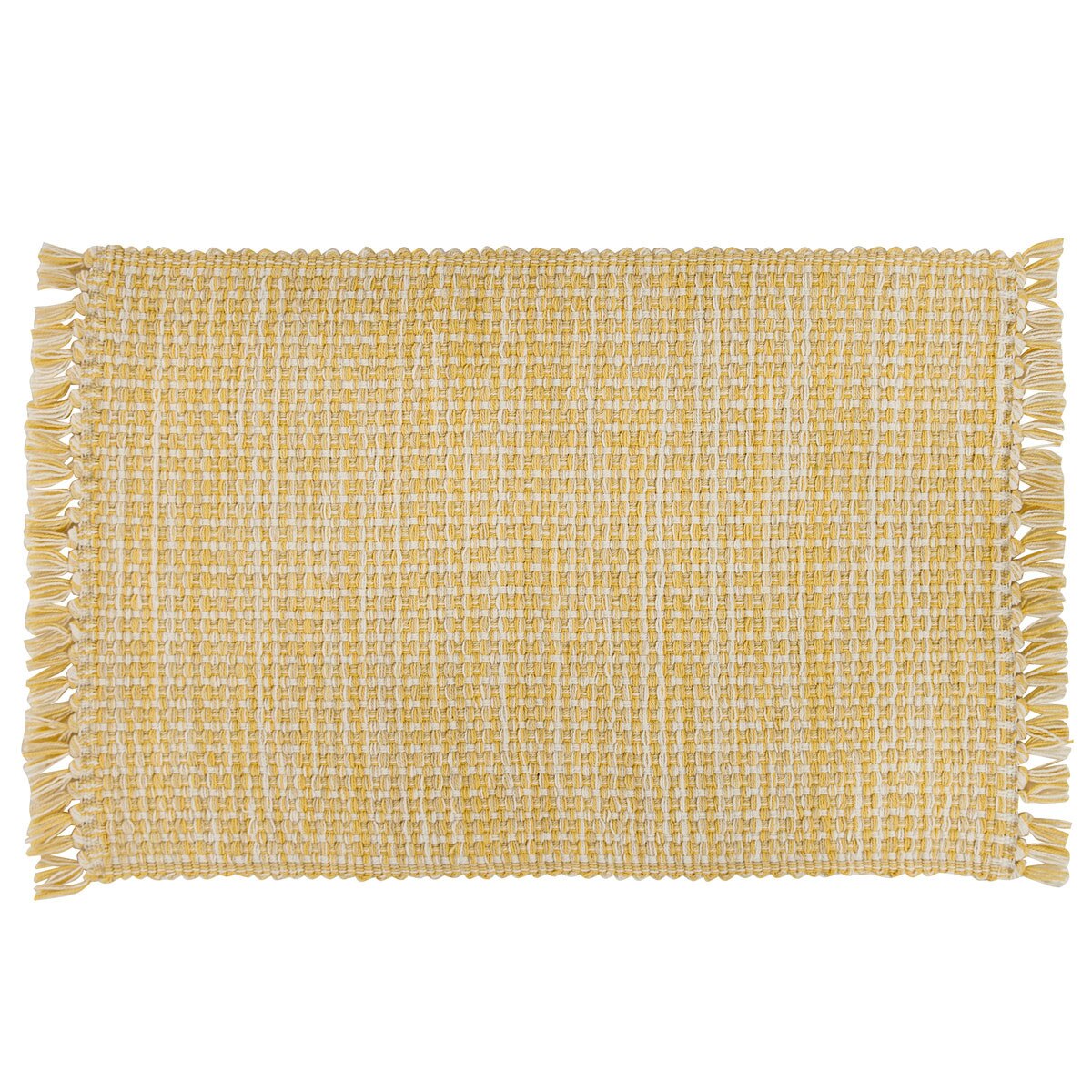 Basketweave Goldenrod Placemat Set of 2