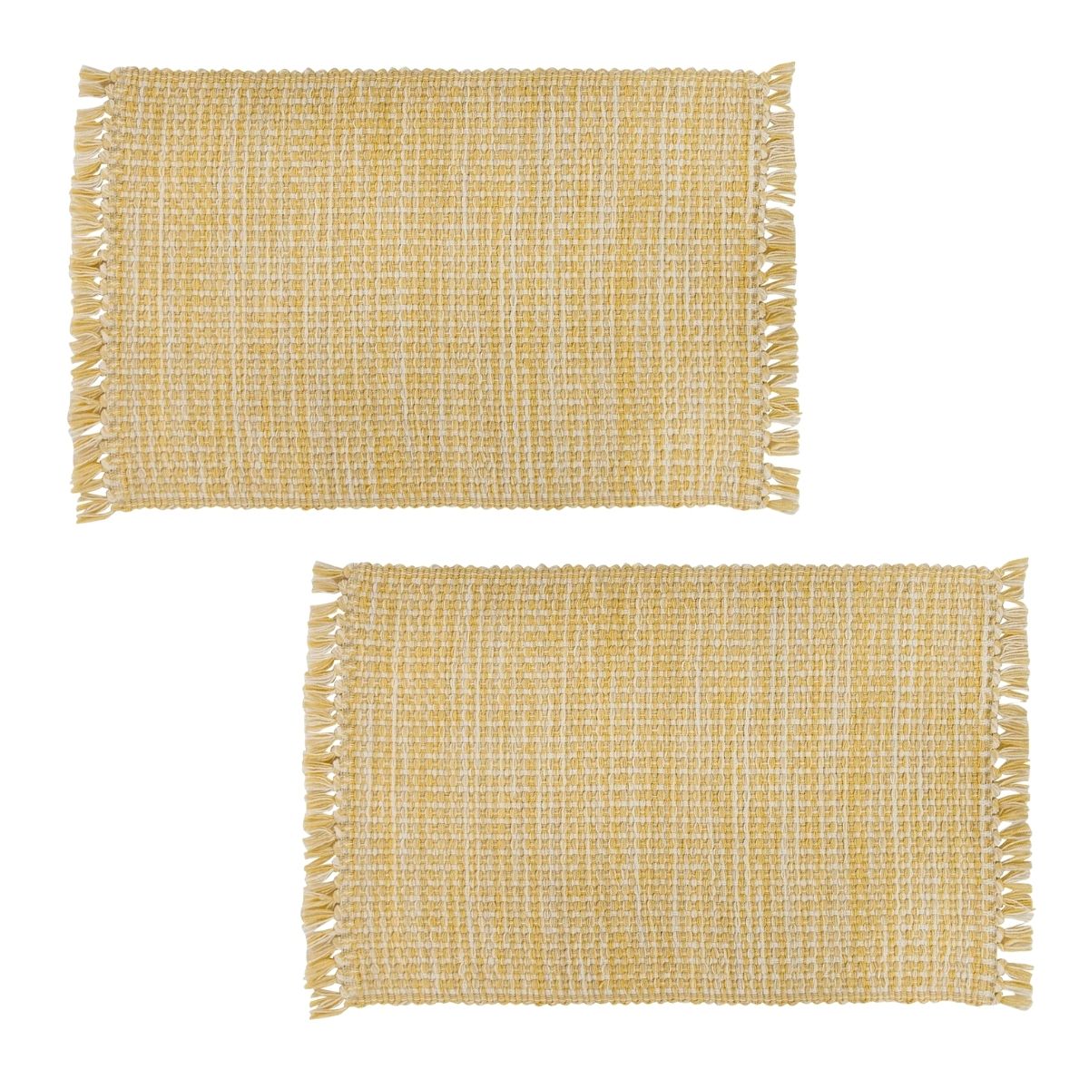 Basketweave Goldenrod Placemat Set of 2