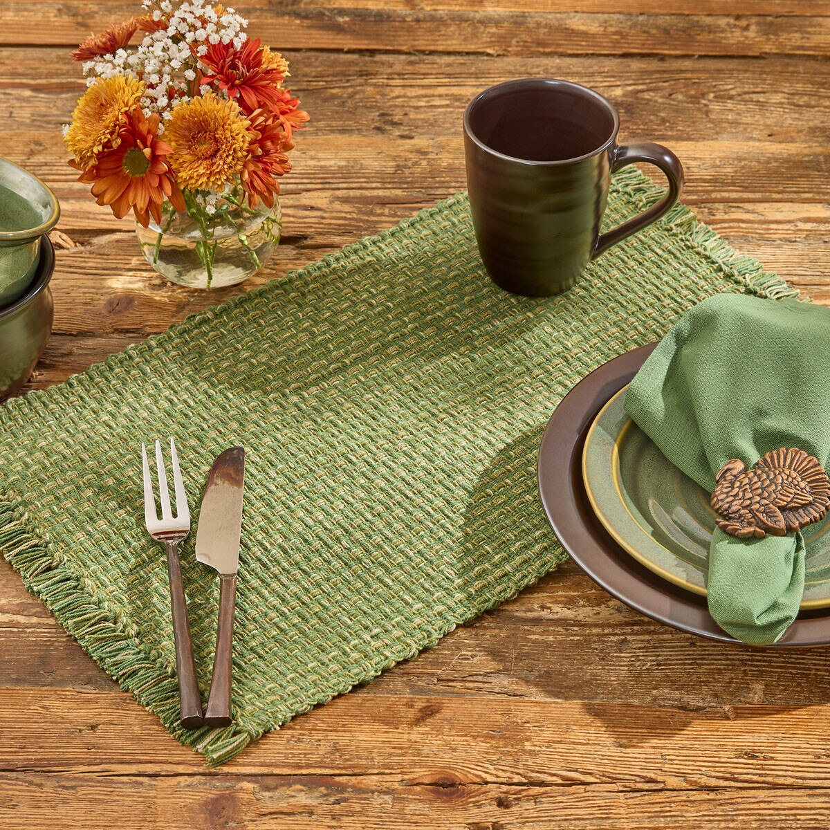 Tweed in Loden Green Napkin Set of 2