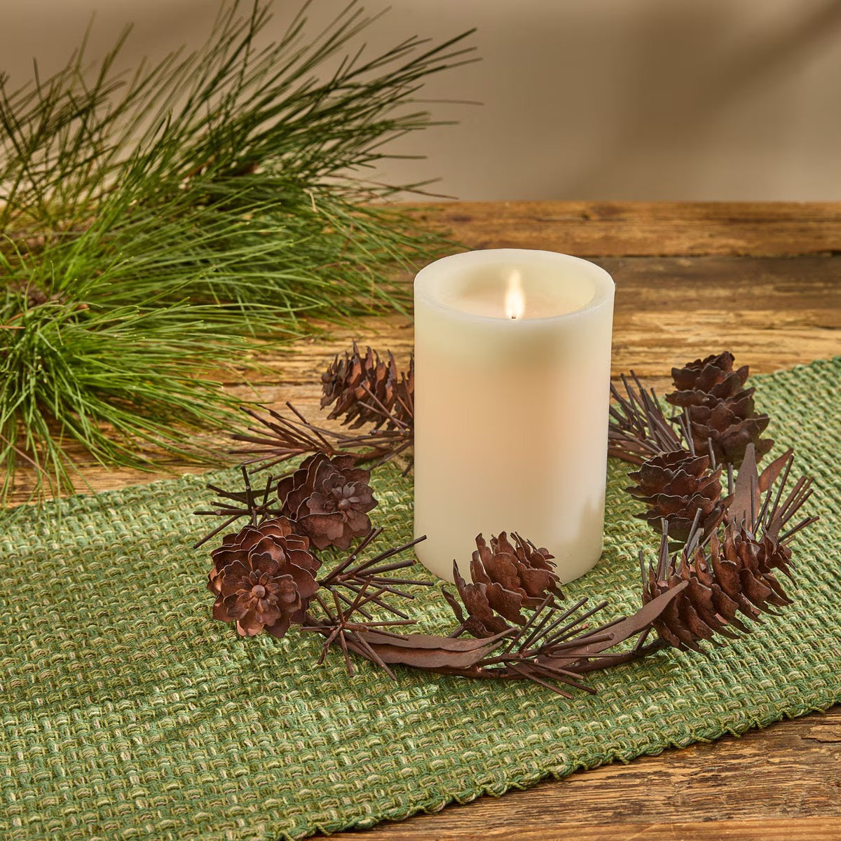 Tweed in Loden Green Table Runner 36" Long