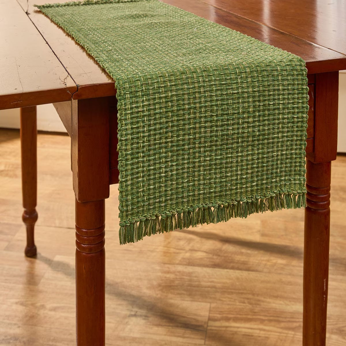 Tweed in Loden Green Table Runner 36" Long