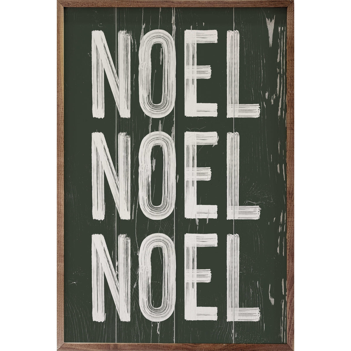 Noel Repeat On Green Printed and Framed Wall Sign
