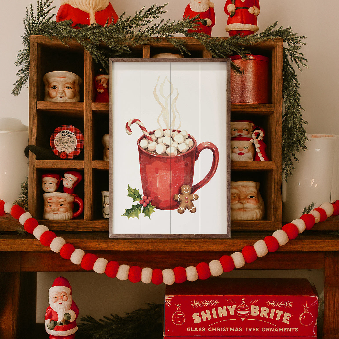 Christmas Hot Cocoa Printed and Framed Wall Sign