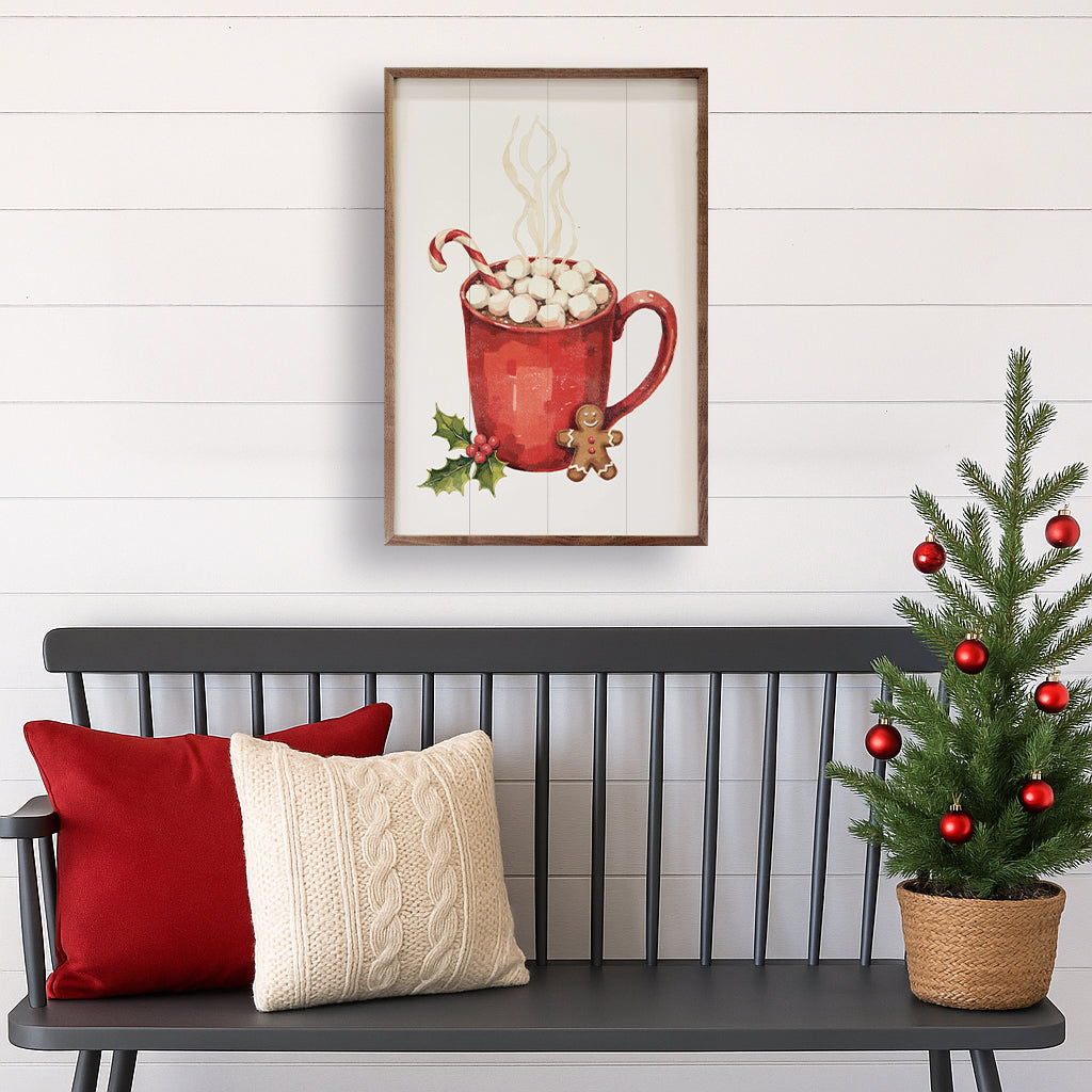 Christmas Hot Cocoa Printed and Framed Wall Sign