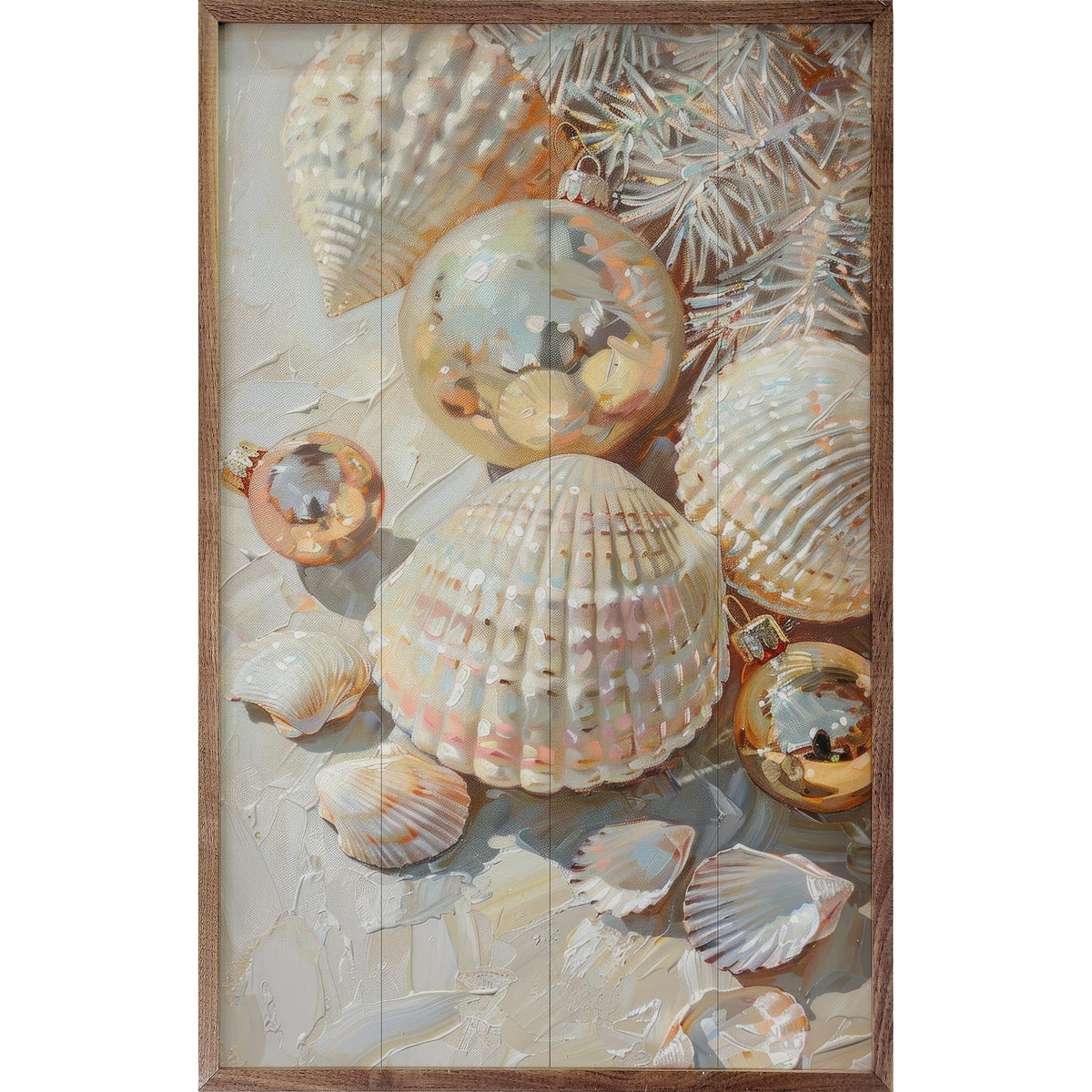Christmas Shells I By Petals Prints Design Printed and Framed Wall Sign