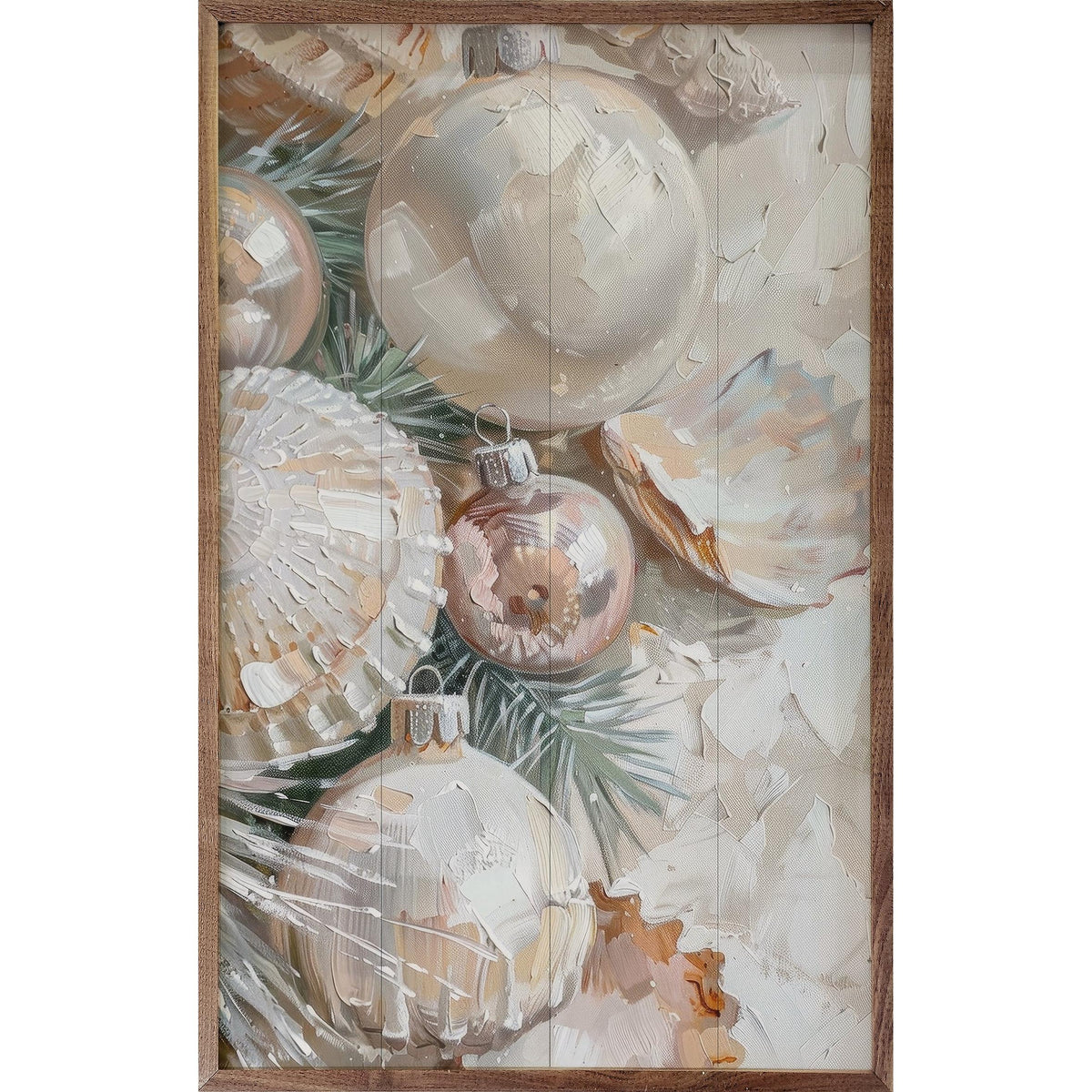 Christmas Shells II By Petals Prints Design Printed and Framed Wall Sign