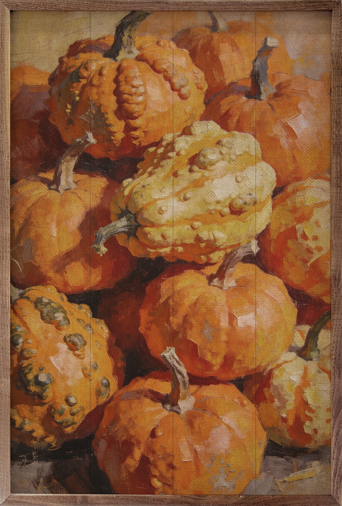 Heirloom Autumn Gourds Printed and Framed Wall Sign