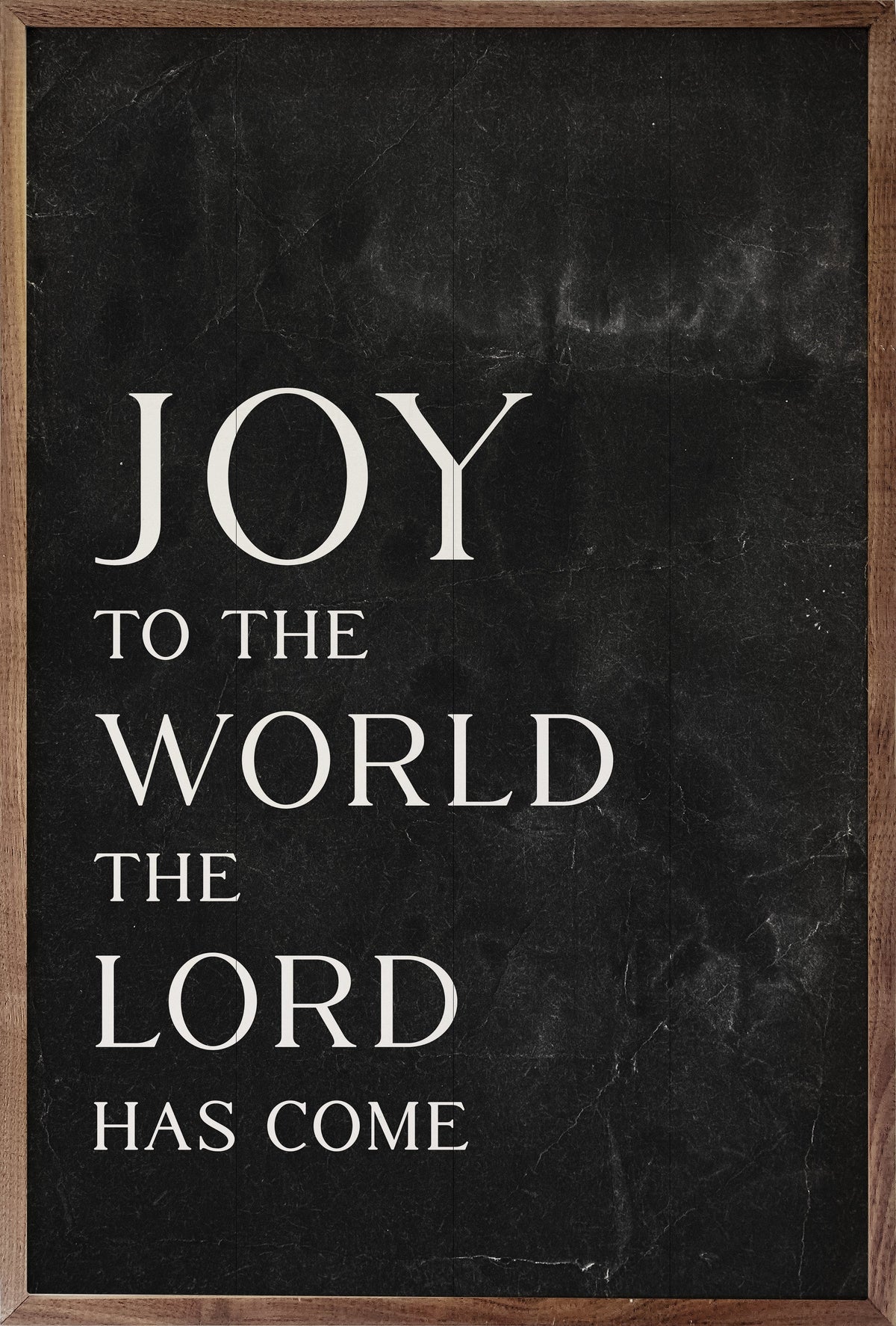 Joy To The World Printed and Framed Wall Sign