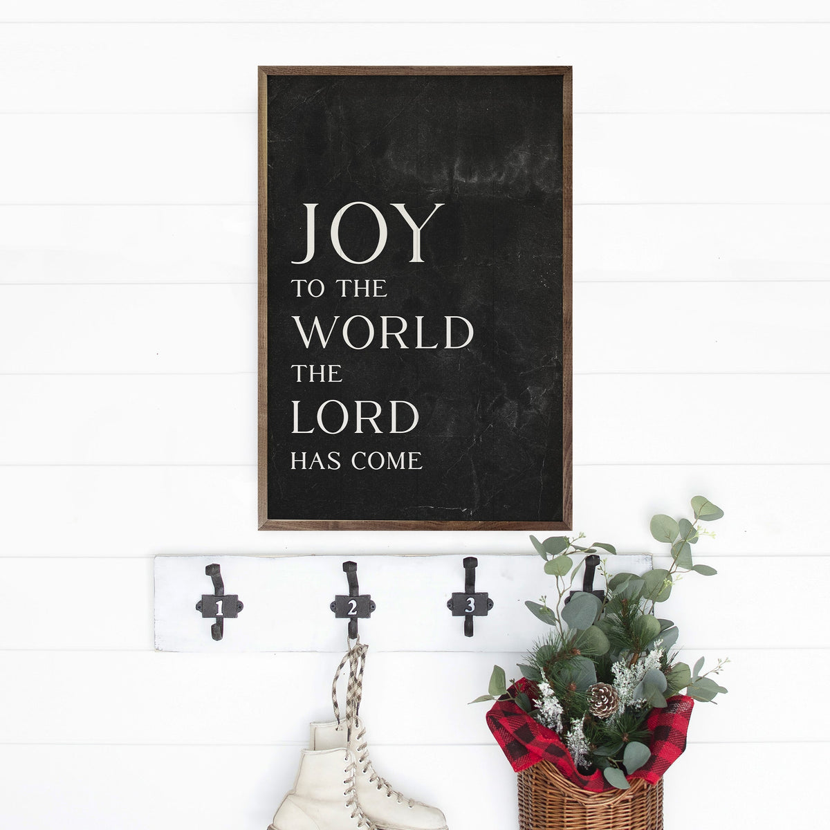 Joy To The World Printed and Framed Wall Sign