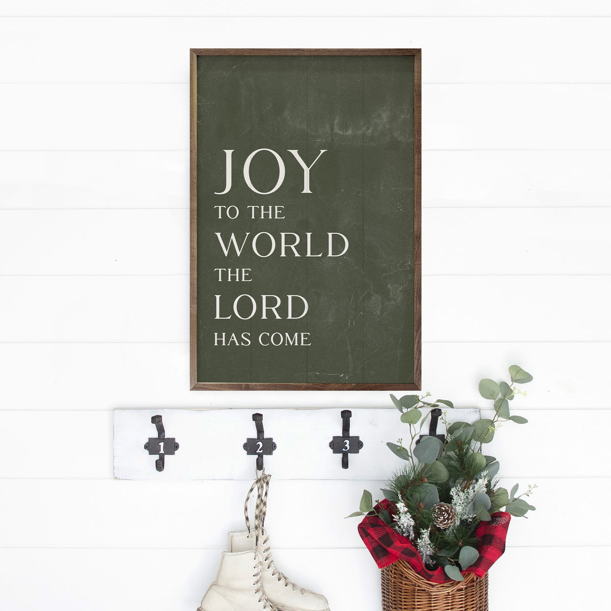 Joy To The World Printed and Framed Wall Sign