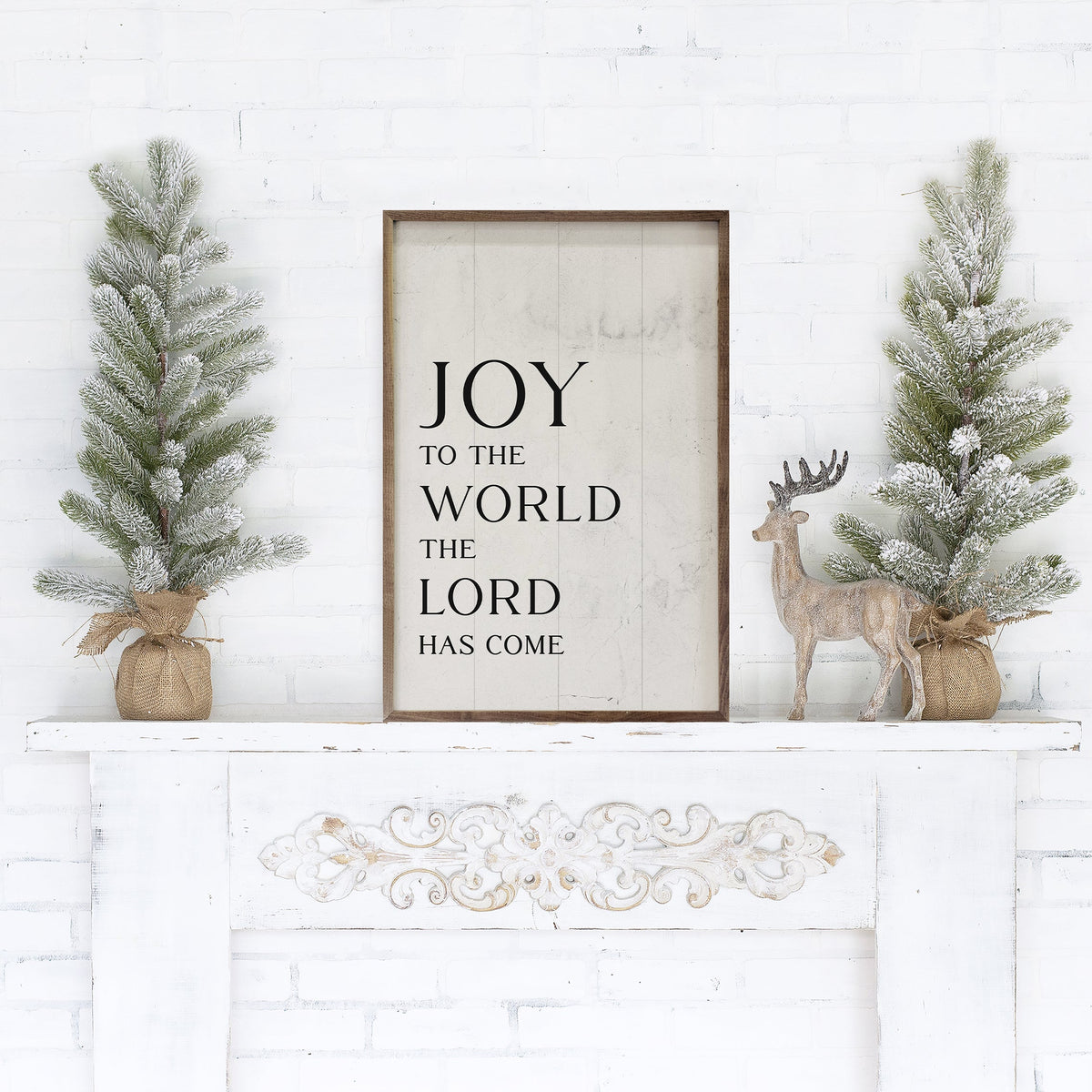 Joy To The World Printed and Framed Wall Sign