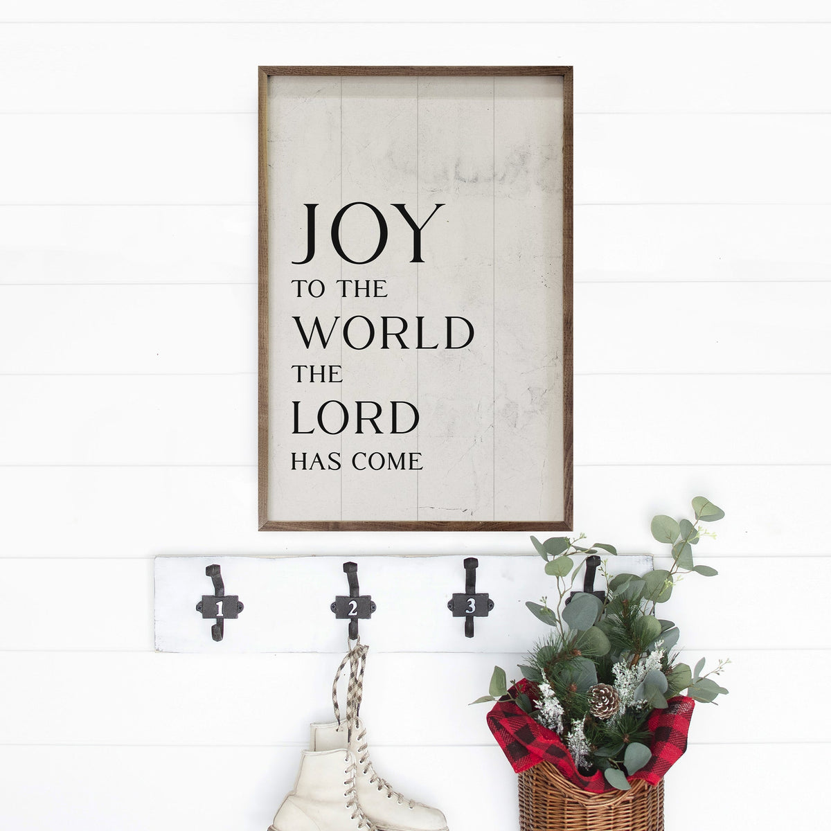 Joy To The World Printed and Framed Wall Sign
