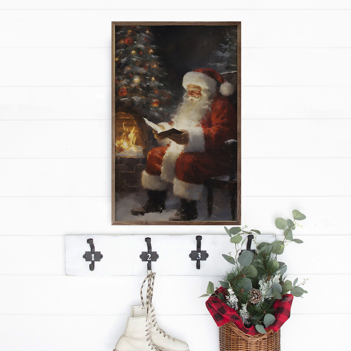 Reading By The Fire By Petals Prints Designs Printed and Framed Wall Sign
