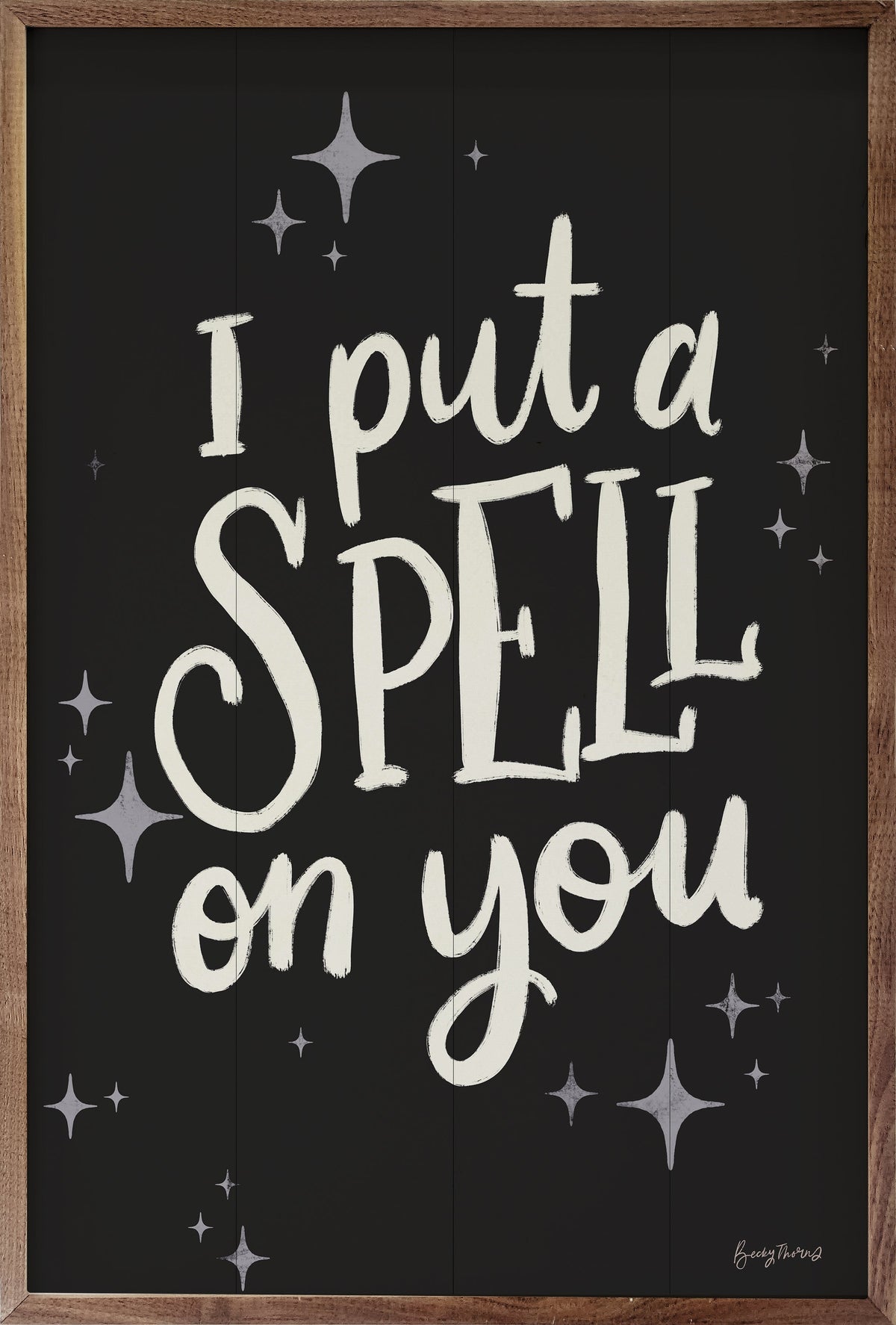 Sophisticated Spooky III Spell Black By Becky Thorns Printed and Framed Wall Sign