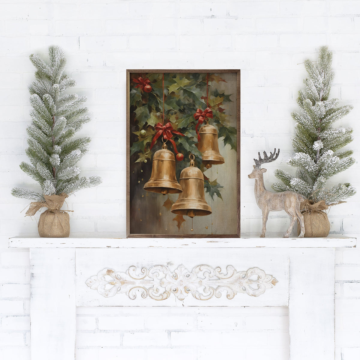 Three Golden Bells Printed and Framed Wall Sign