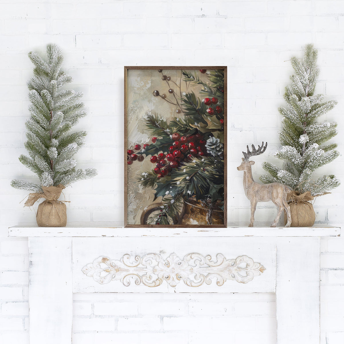 Winterberry Mix III By Petals Prints Design Printed and Framed Wall Sign