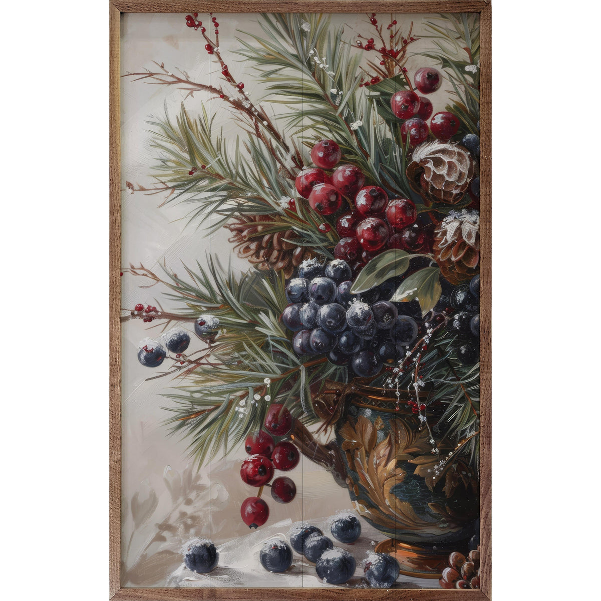 Winterberry Mix IV By Petals Prints Design Printed and Framed Wall Sign