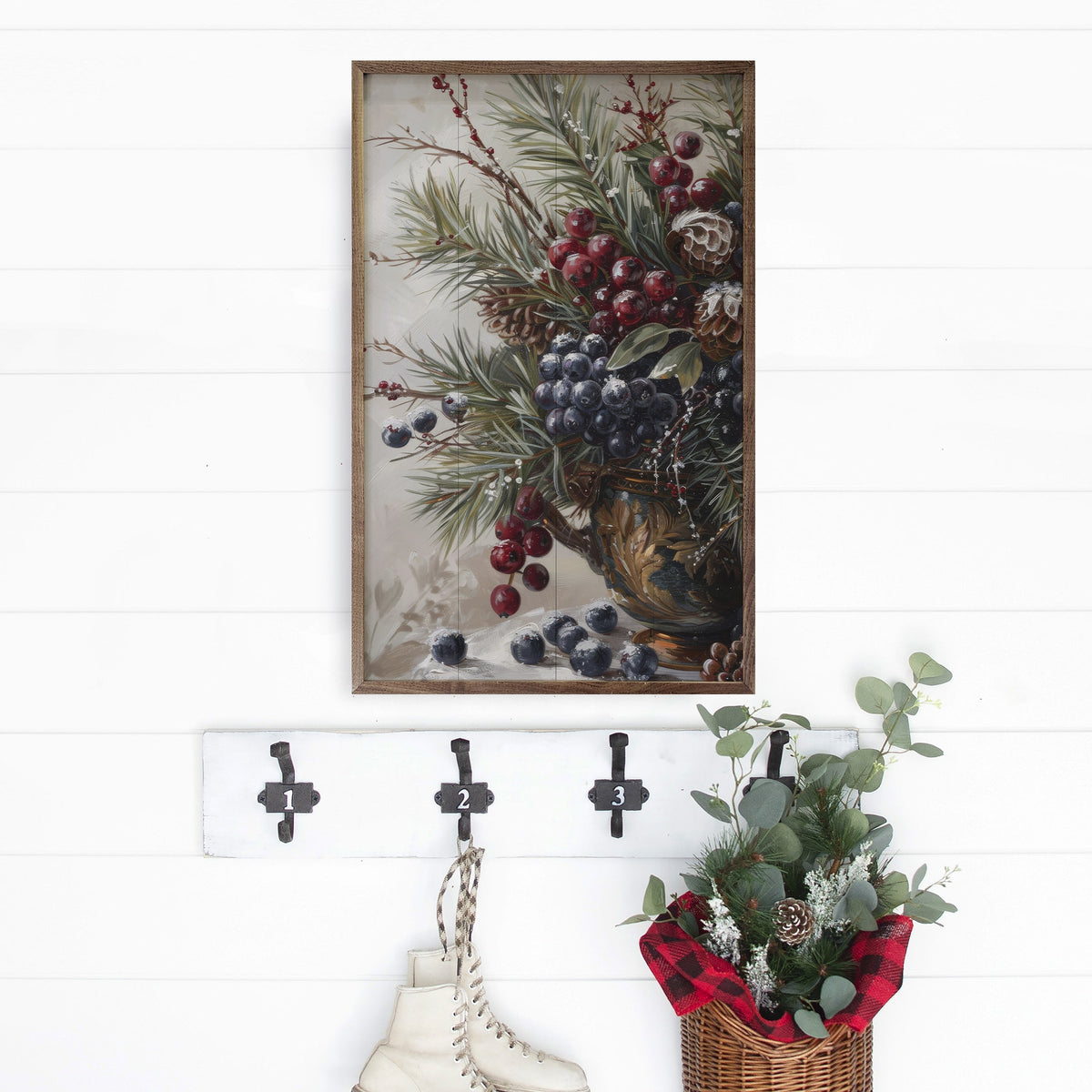 Winterberry Mix IV By Petals Prints Design Printed and Framed Wall Sign