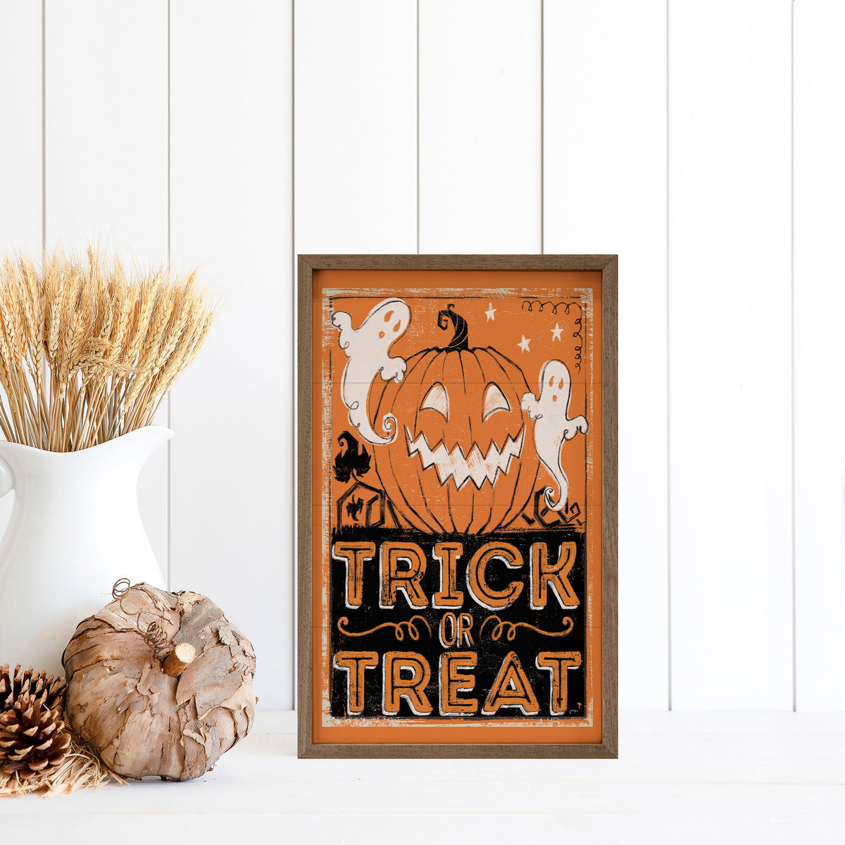 Wicked I Trick Or Treat By Janelle Penner Printed and Framed Wall Sign