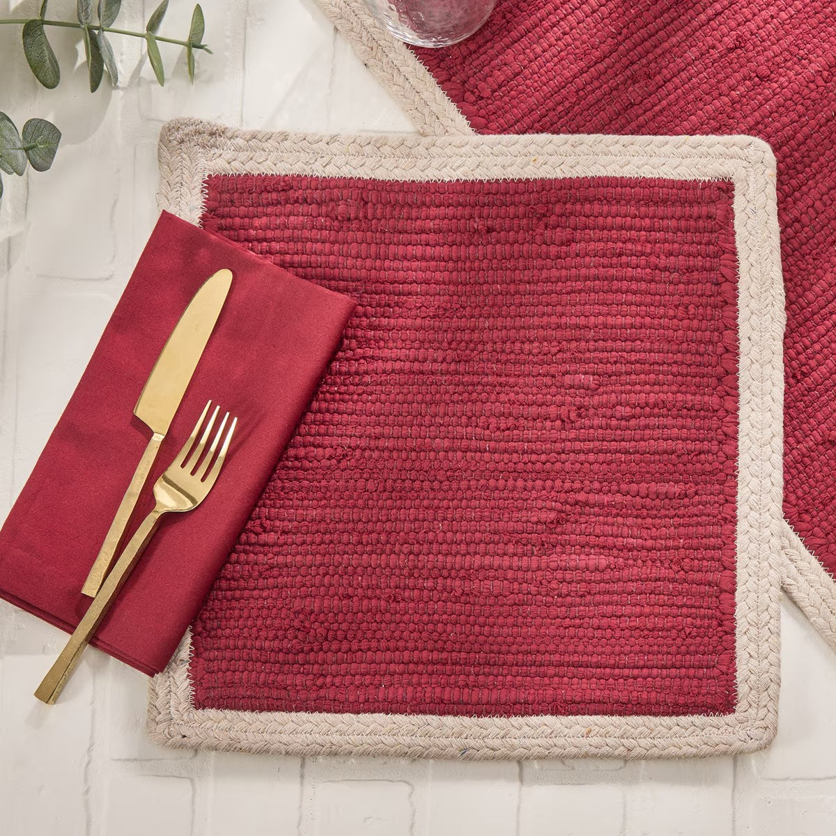Dune Merlot Placemat Square Set of 2