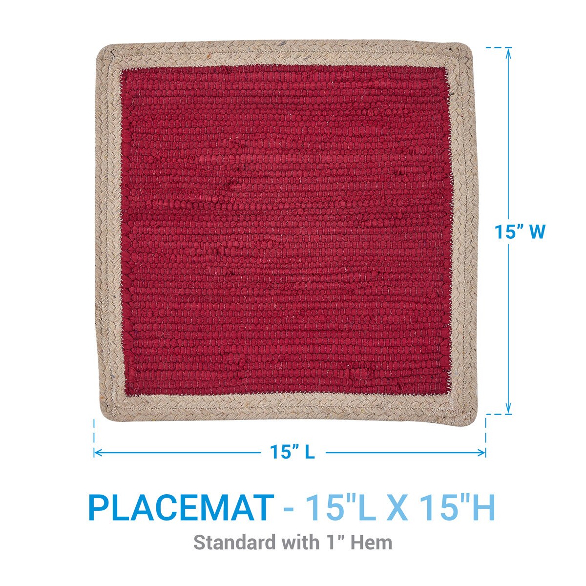 Dune Merlot Placemat Square Set of 2