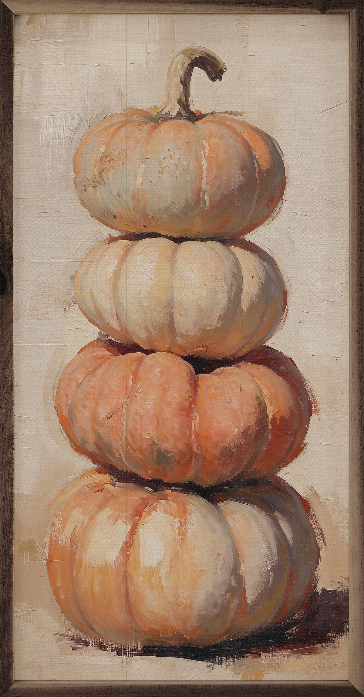 Harvest Pumpkin Tower Printed and Framed Wall Sign