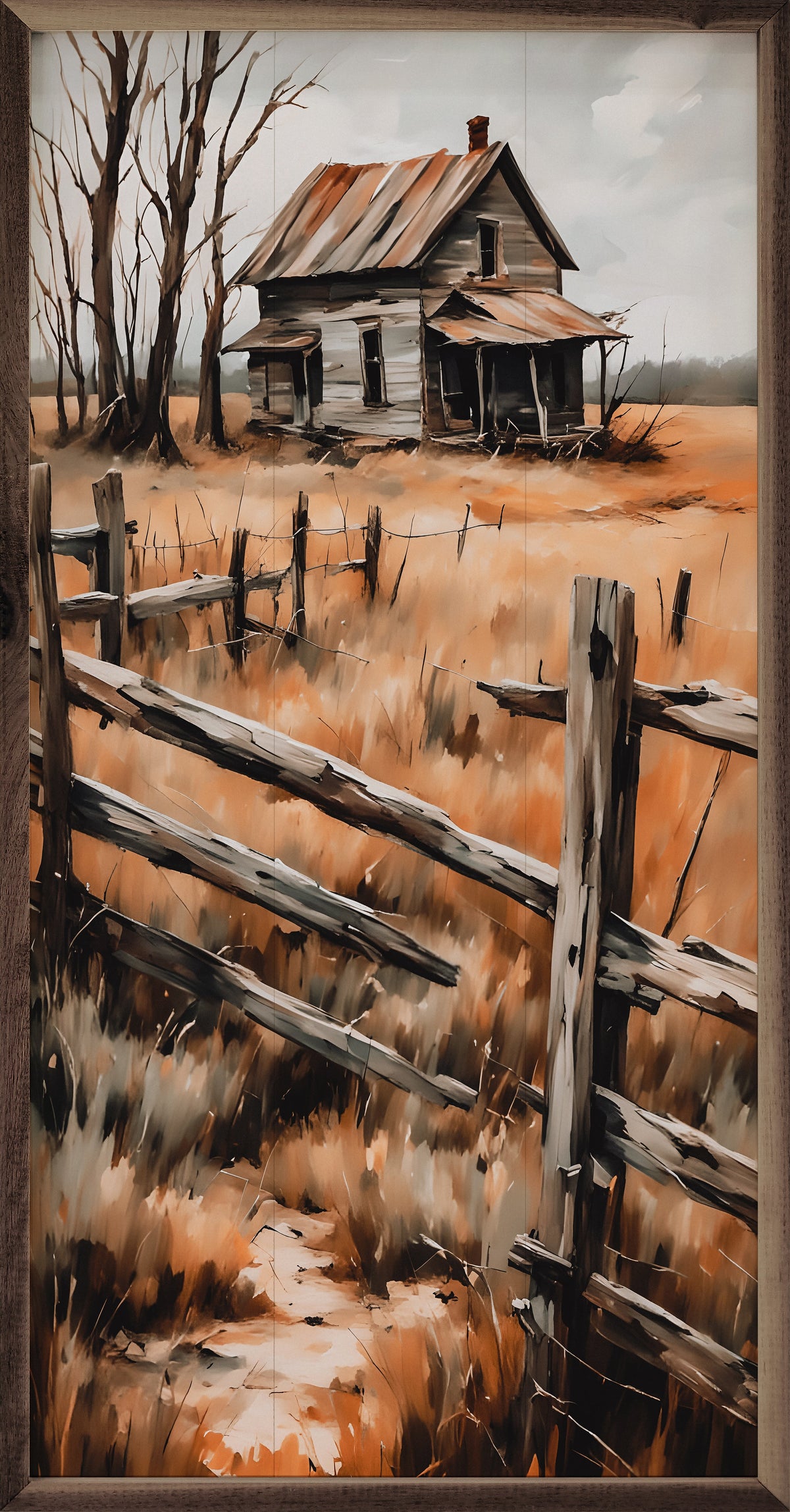 Old House Printed and Framed Wall Sign