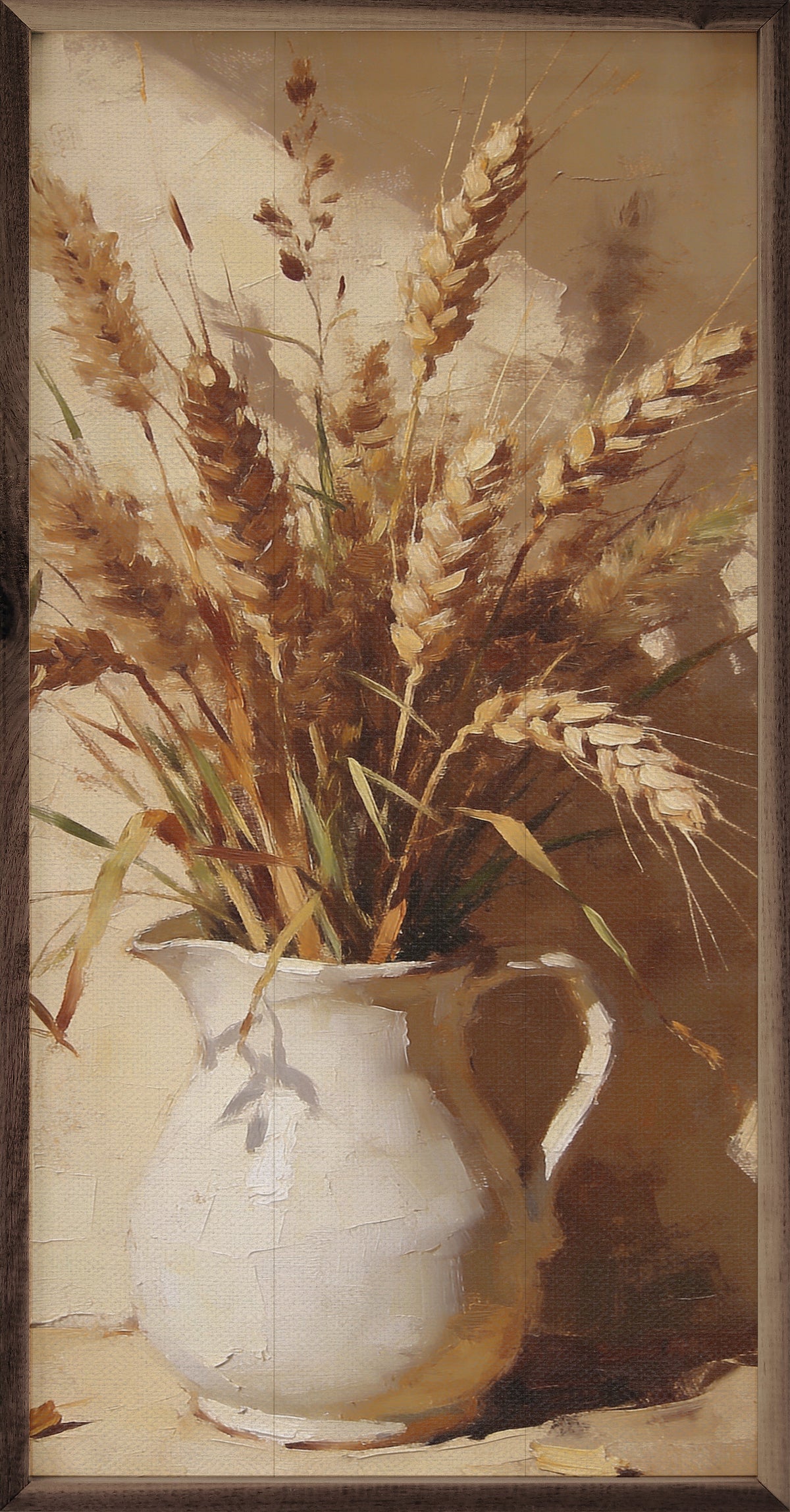 Wheat And Field Grass Arrangement Printed and Framed Wall Sign