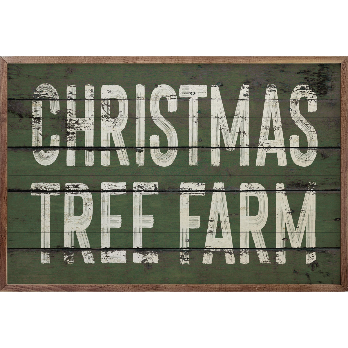 Christmas Tree Farm Green Printed and Framed Wall Sign