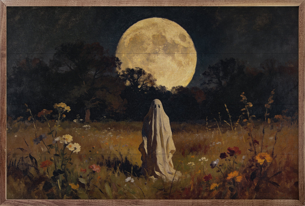 Ghost In The Pasture Printed and Framed Wall Sign