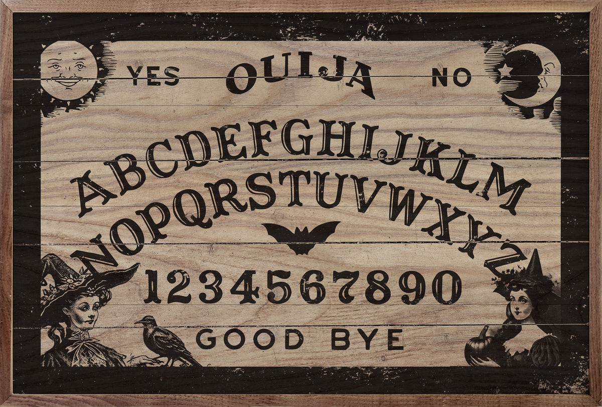 Ouija Board Printed and Framed Wall Sign