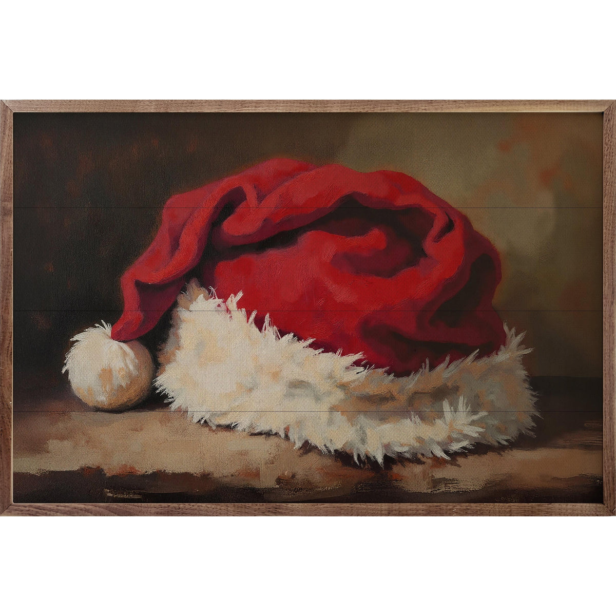 Santa's Hat Printed and Framed Wall Sign