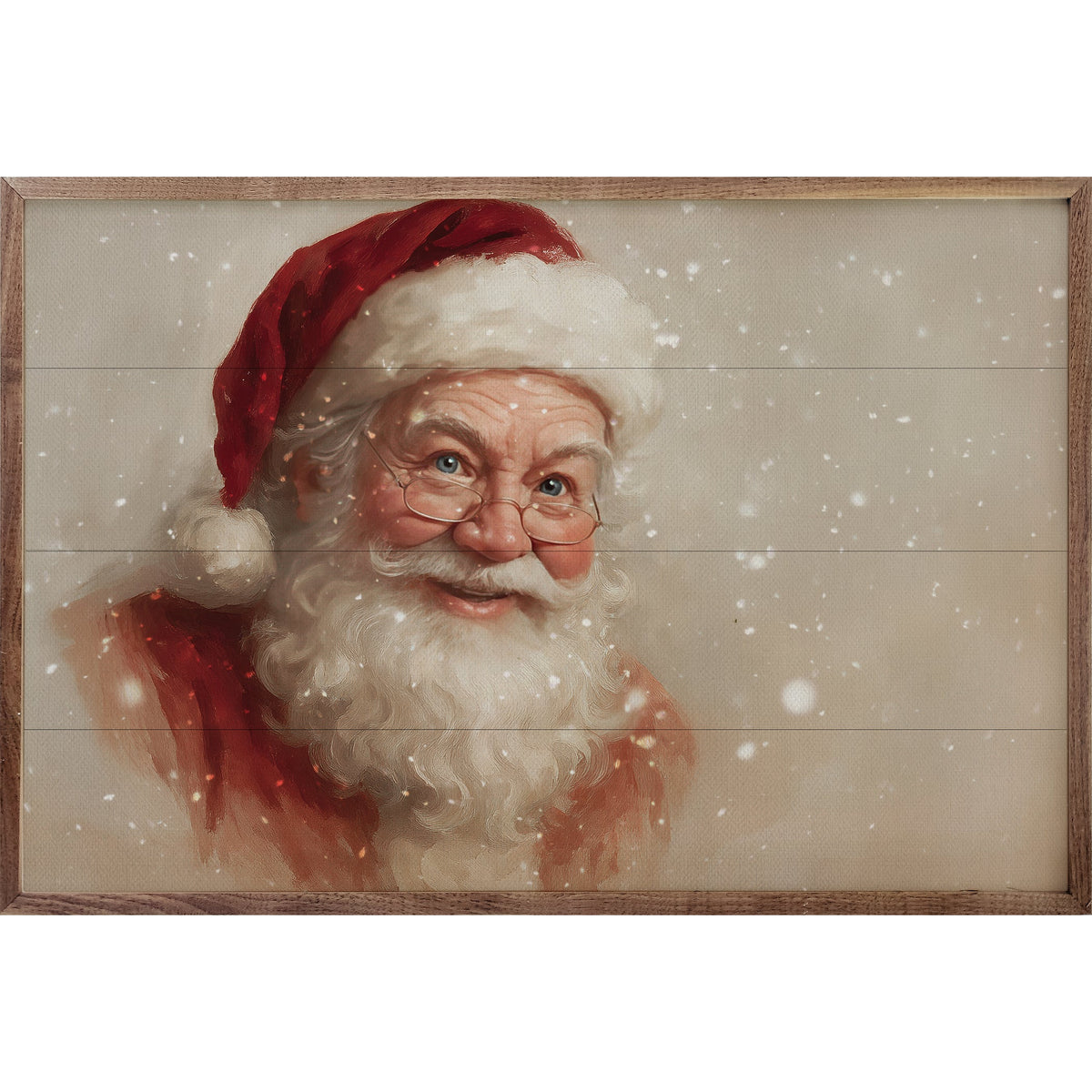 Santa's Smile Printed and Framed Wall Sign