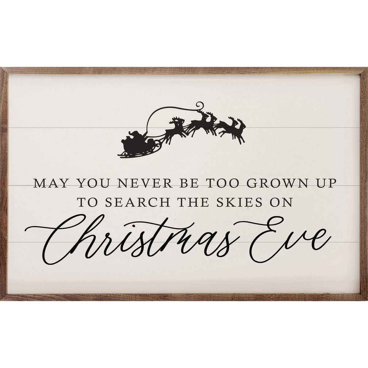 Search The Skies On Christmas Eve Printed and Framed Wall Sign
