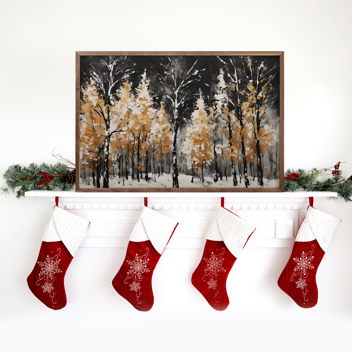 Trees Of Gold Printed and Framed Wall Sign