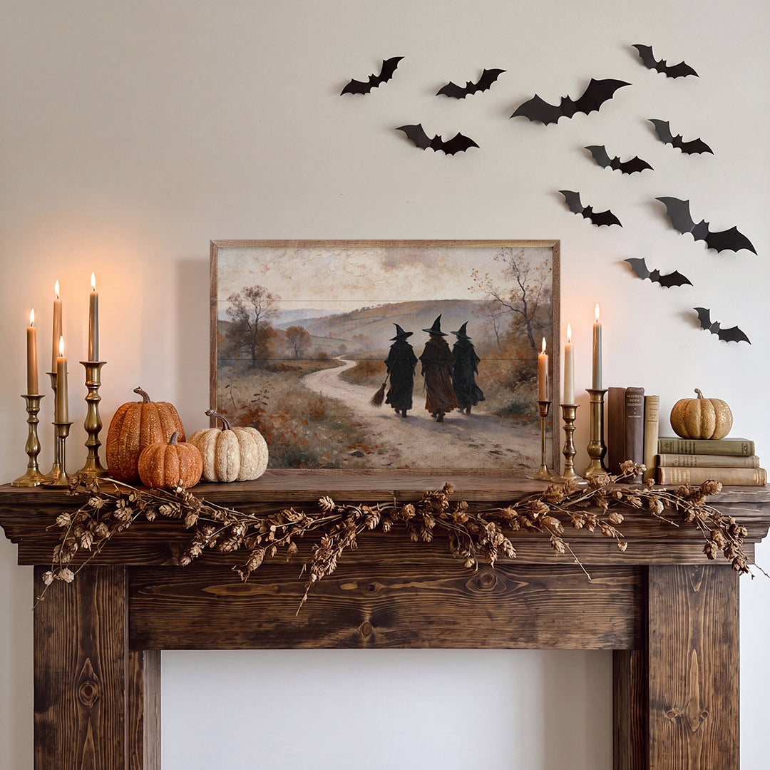 Walking With The Witches Printed and Framed Wall Sign