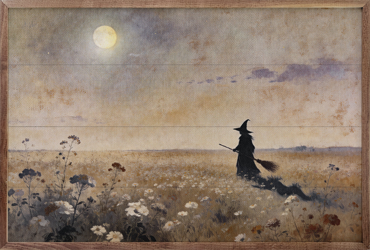 Witch In The Pasture Printed and Framed Wall Sign