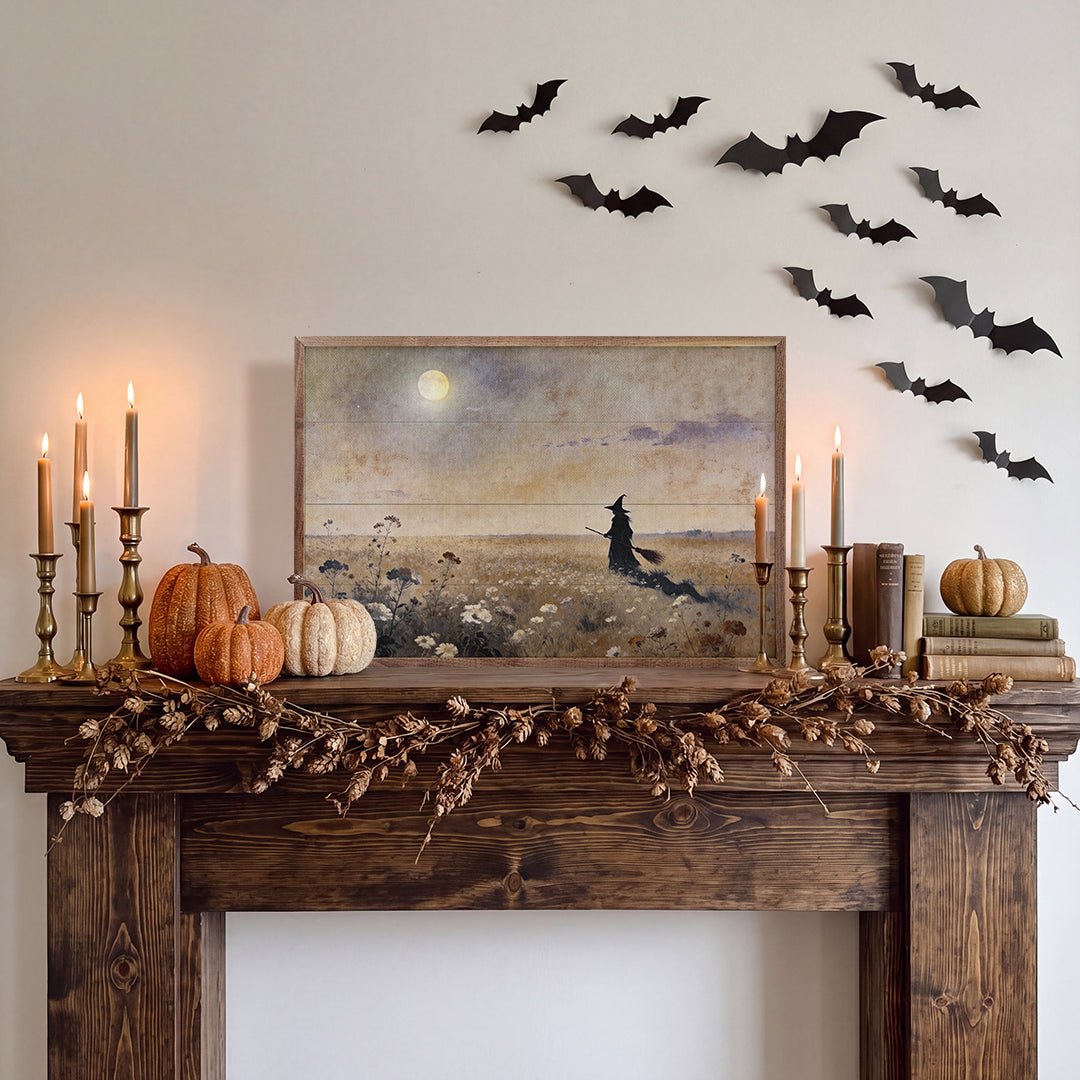 Witch In The Pasture Printed and Framed Wall Sign