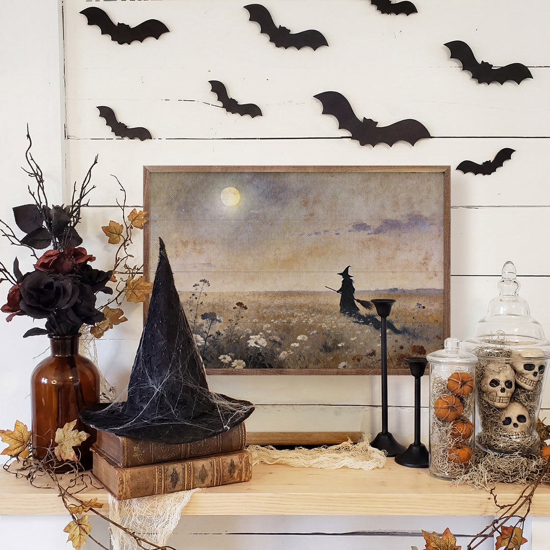 Witch In The Pasture Printed and Framed Wall Sign