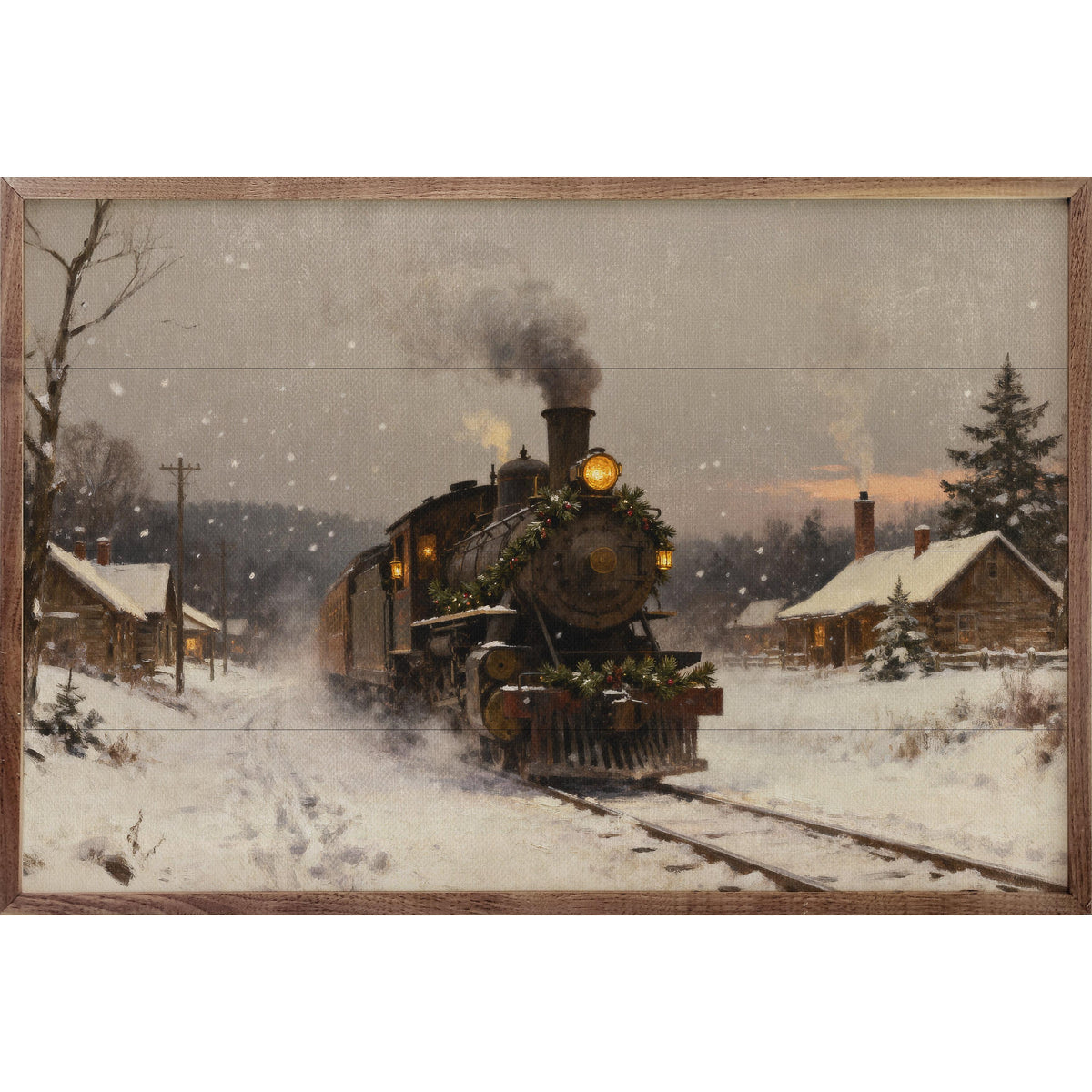 Holiday Train Printed and Framed Wall Sign